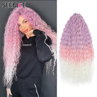 ariel x curl hair water wave twist crochet hair synthetic deep wave braiding hair extension ombre blonde pink 22 inch braid hair
