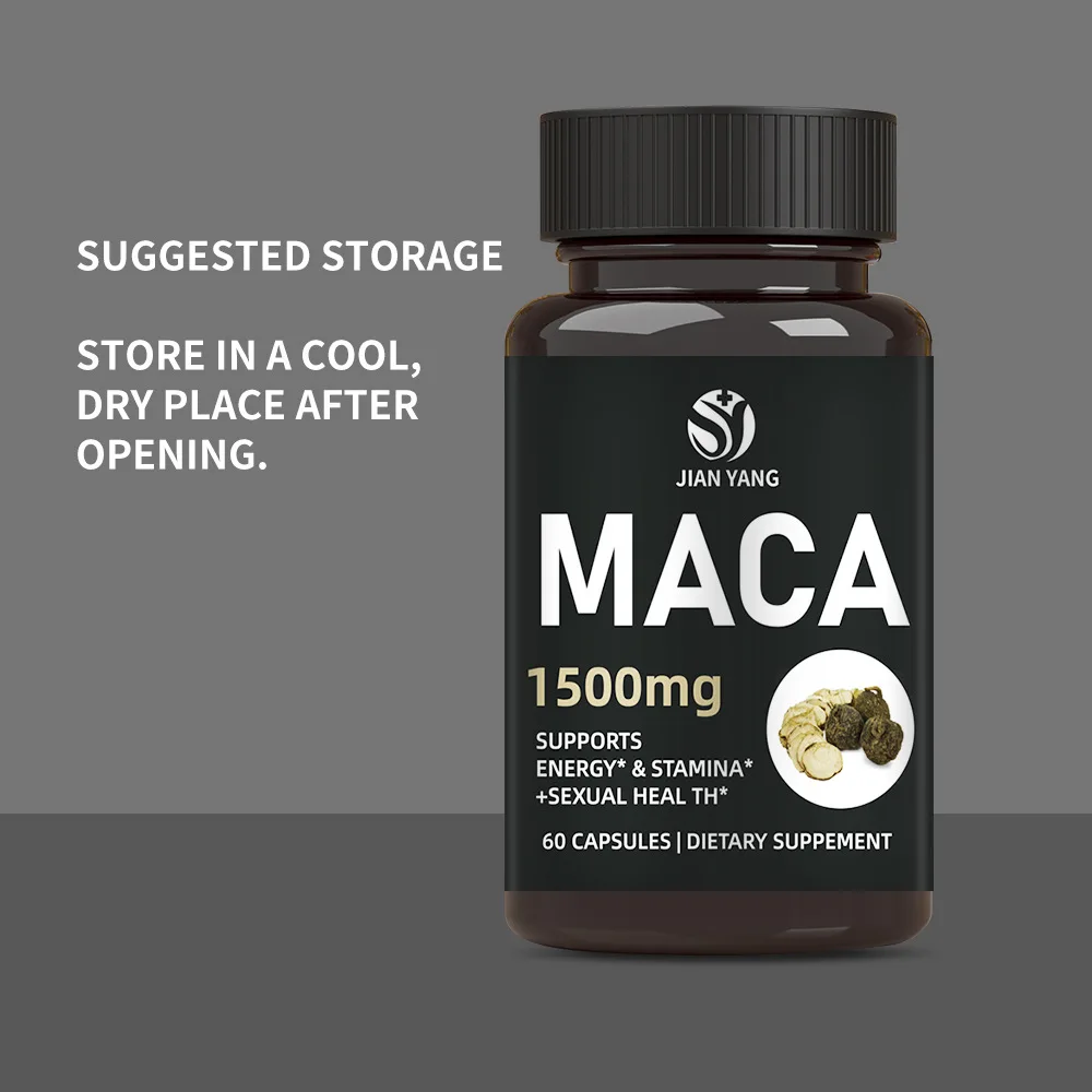 

1 bottle 60 Pills Maka capsule supplements physical strength strengthens essence strengthens yang helps sleep health food