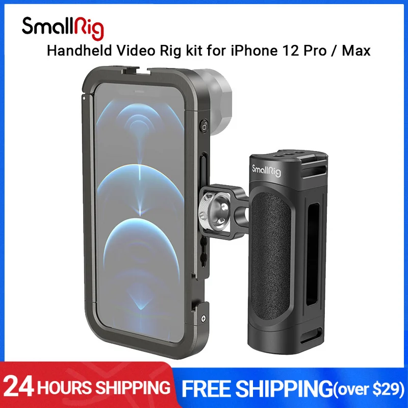 

Портативная видеоустановка SmallRig для смартфона, комплект для iPhone 12 Pro /Max с креплением холодного башмака для изготовления пленки и Vlog 3175/3176