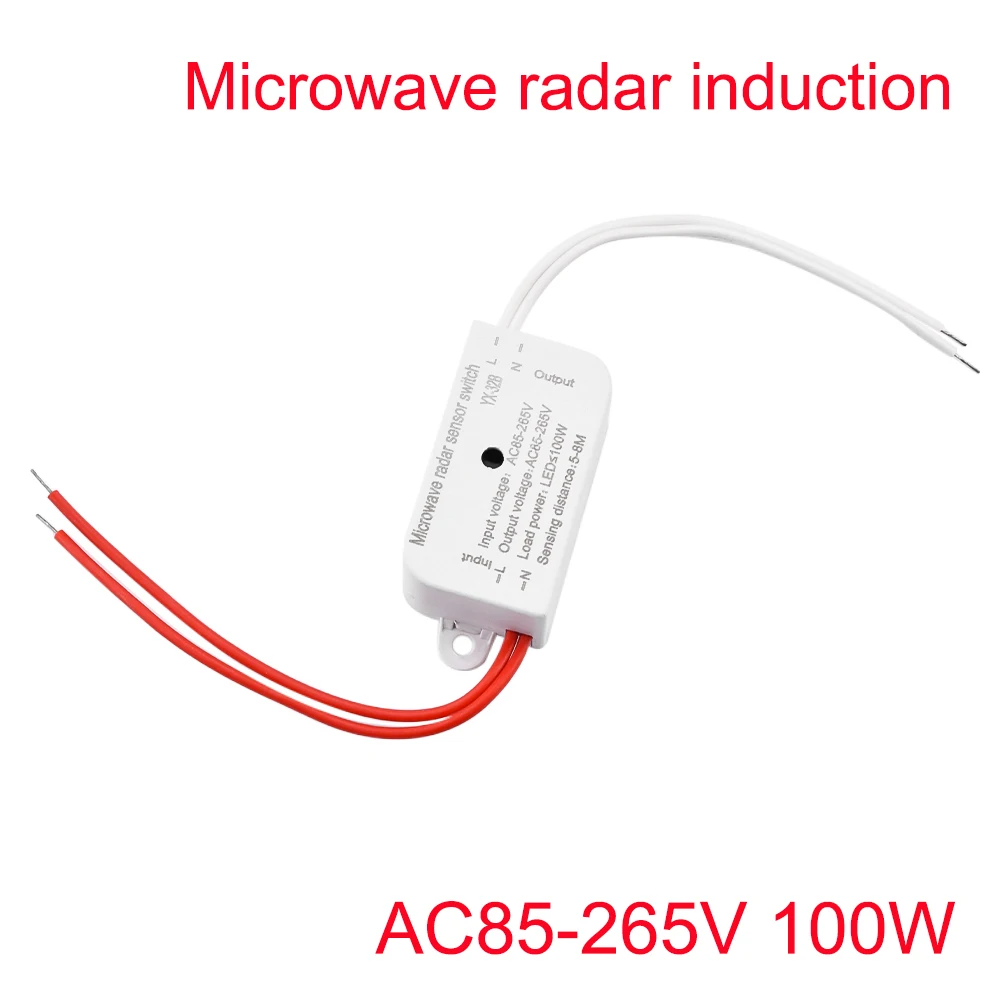 

AC220V 40W Acousto Optic Inductive Switch 50Hz Silicon Controlled AC85-265V 100W PIR Microwave Radar Body Motion Sensor Board