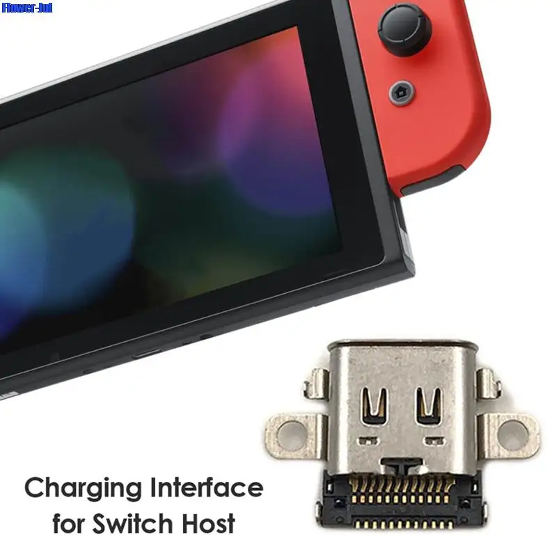 

New 1PC Game Console Replacement USB C Charging Port Charger Socket For Nintendo Switch Game Host Repair Parts Accessories