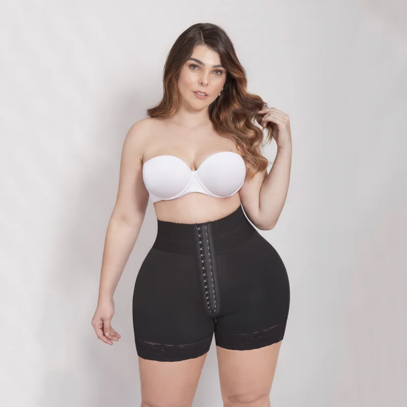 Fajas Colombianas Double Compression BBL Shorts Waist Trainer Postpartum Recovery Body Shaper Butt Lifter Skims Control Panties