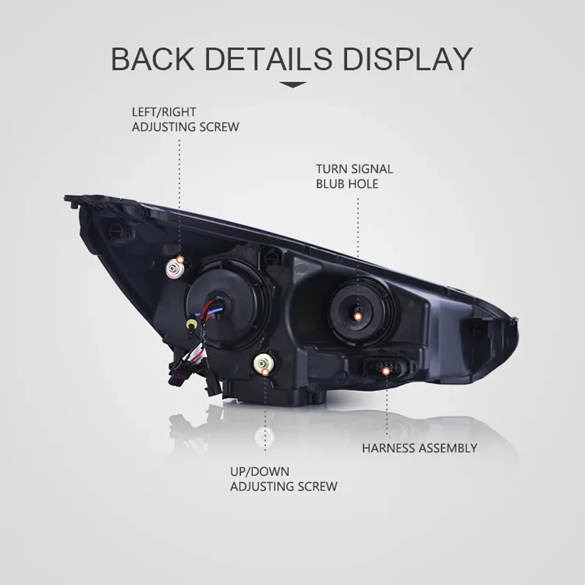 Головного света для автомобиля Ford Focus 2015-2017 Высококачественная передняя фара с