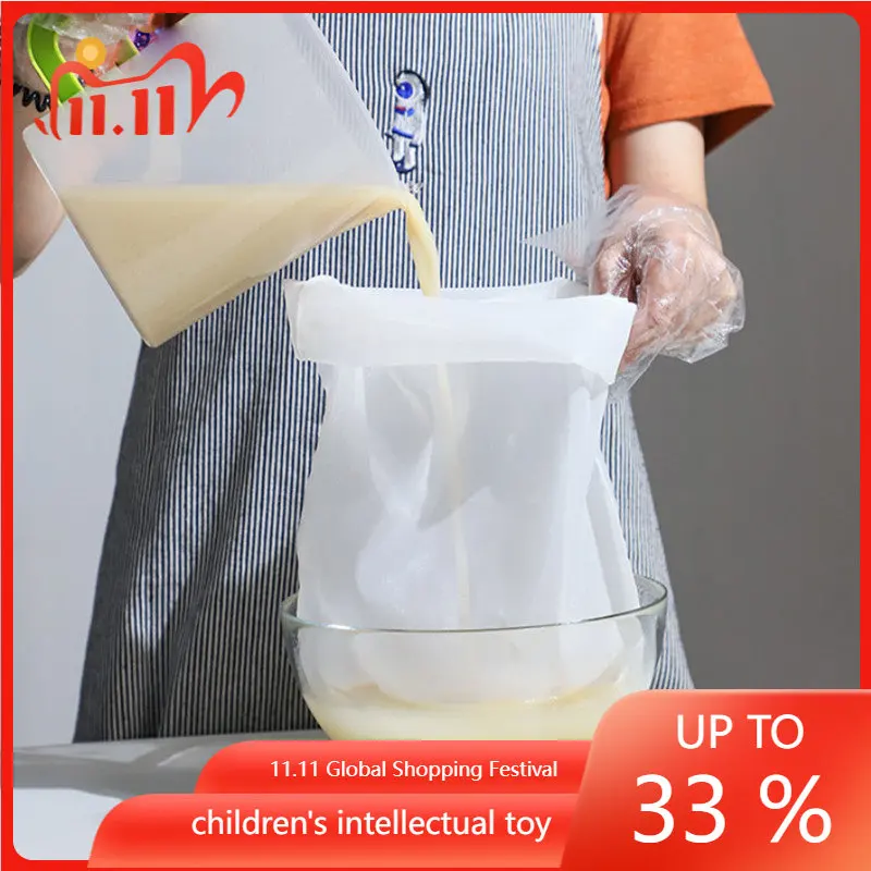 

Soy Milk Wine Filter Bag Nut Milk Bag Tea Coffee Oil Yogurt Filter Net Mesh Kitchen Food Reusable Nylon Filter Bags Strainer