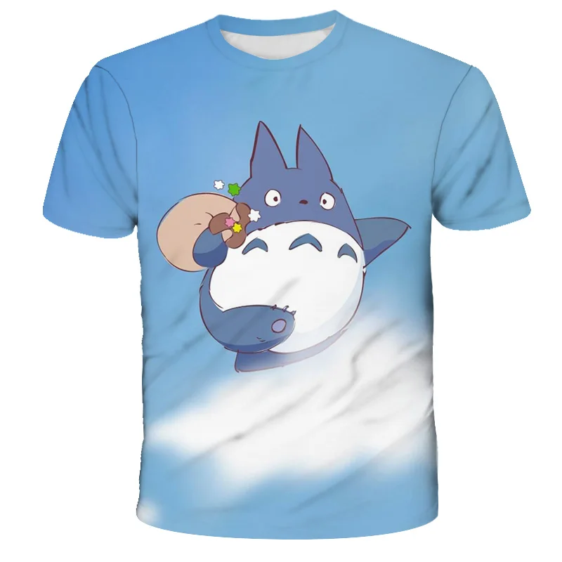 

2021 Kids T-Shirt Boys/Grils Short Sleeve Tops Totoro Design Children Cloth T Shirt