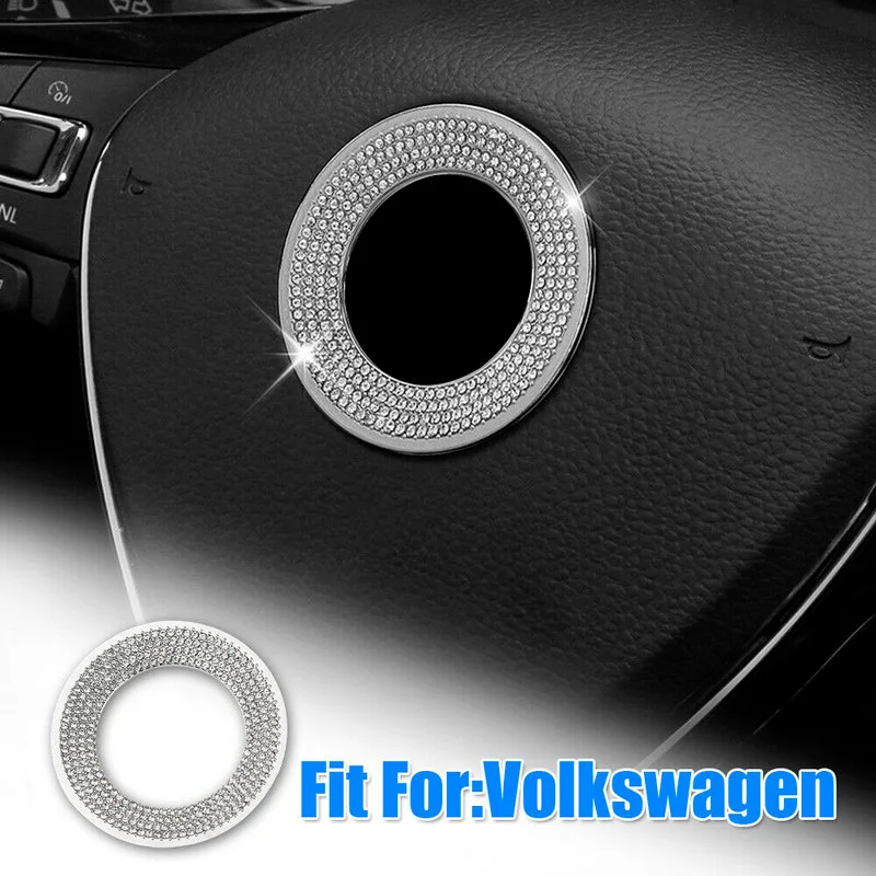 

Car Steering Wheel Diamond Sticker Car Interior Steering Wheel Drill Decor Decal Sticker Car Bling Accessories for VW Volkswagen
