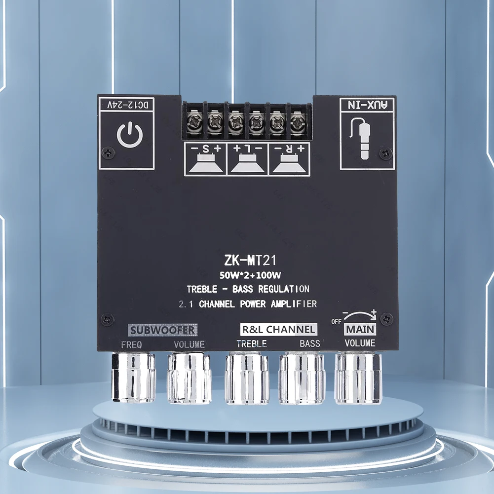 ZK-MT21 Bluetooth-совместимая 2 1-канальная плата усилителя сабвуфера с басовой мощностью