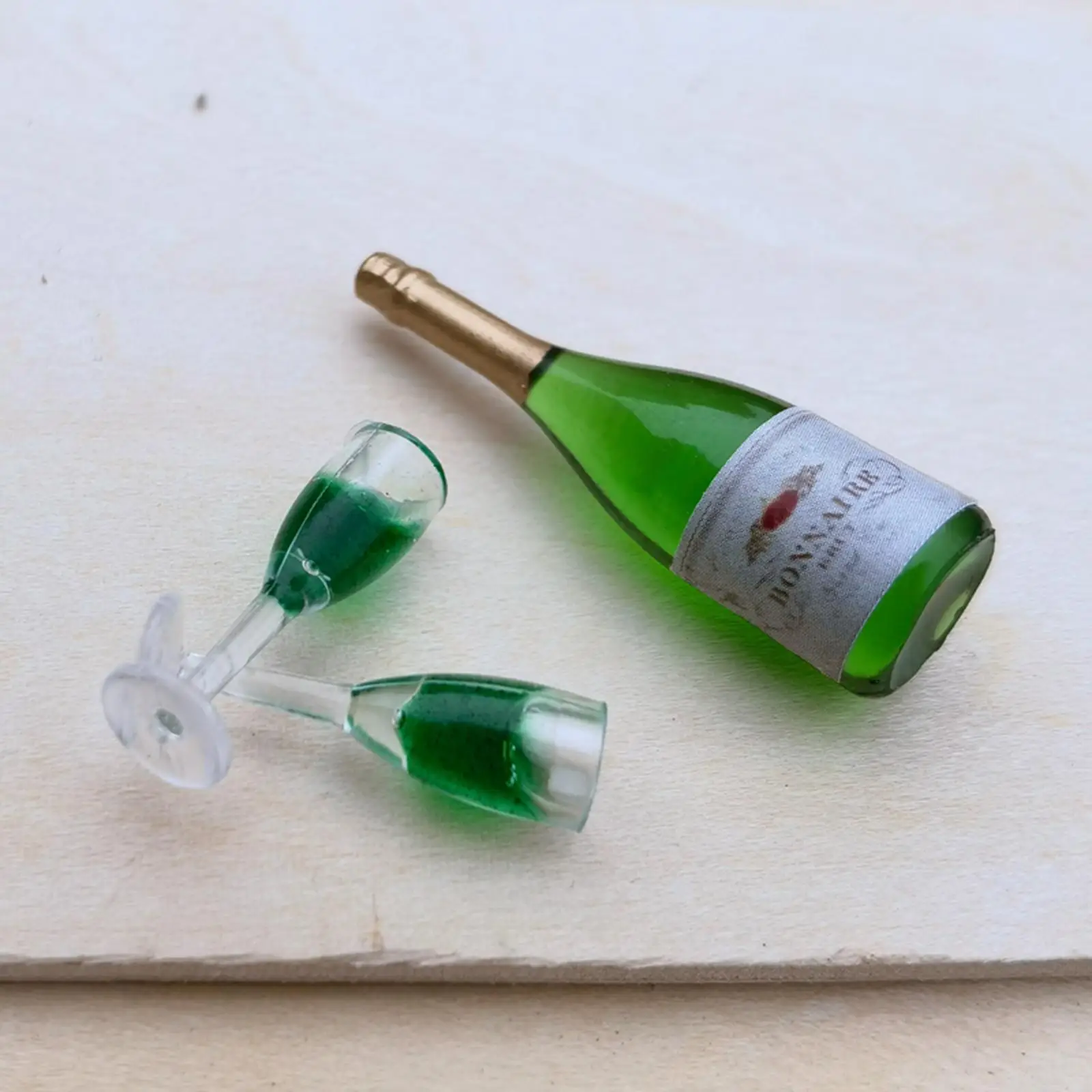 

1/12 Dollhouse Bottle Cup Mini Goblet DIY Scene Model Miniature Bottle Set for Living Room Decor