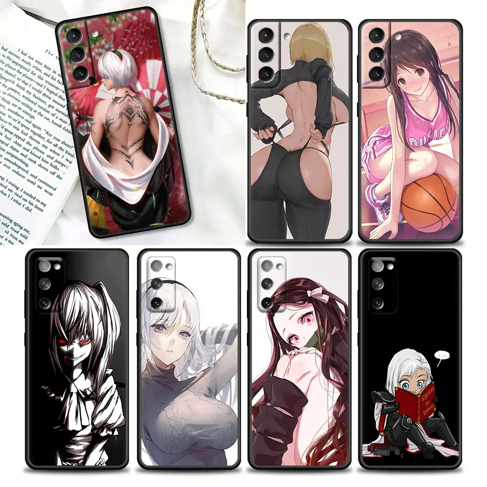 

Phone Case for Samsung S7 Edge 8 9 10 10E Plus Lite 20 Plus Ultra S21 FE Case Soft Silicone Cover Beautiful sexy anime Girl