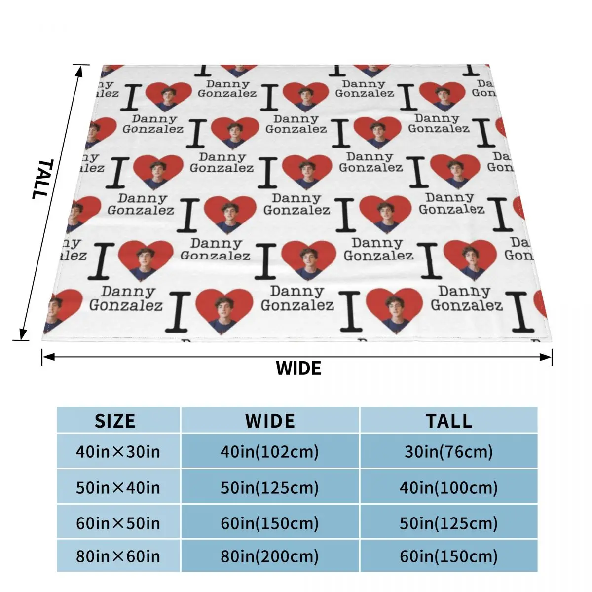 Пляжное одеяло с надписью I love Дэнни Gonzalez