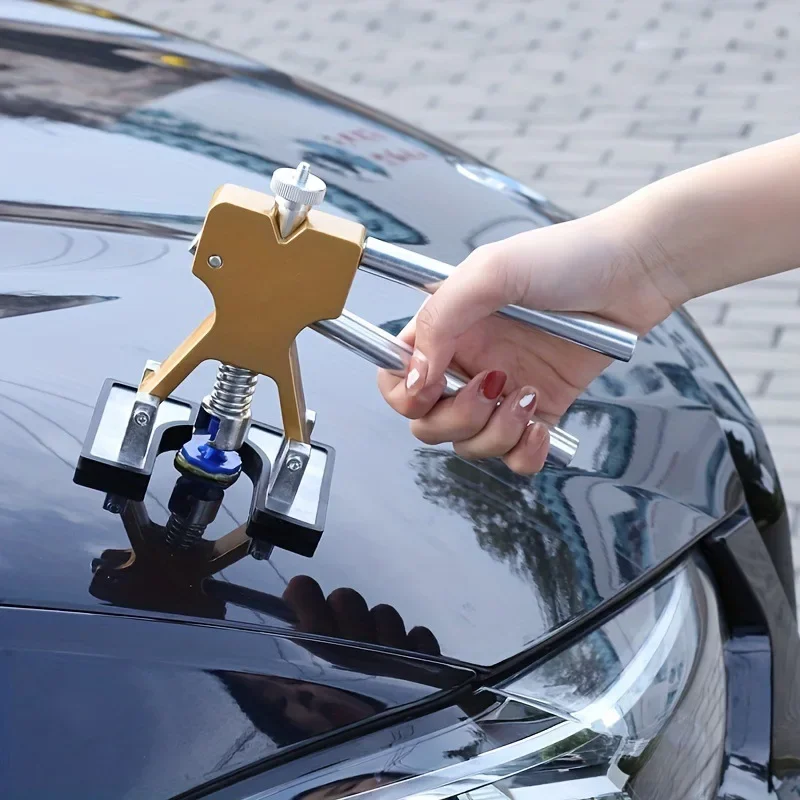 

Съемник вмятин автомобиля, регулируемая ширина, без покраски, средство для удаления вмятин на кузове, инструменты для ремонта вмятин автомобиля с 18 прокладками, наборы инструментов для мгновенного ремонта