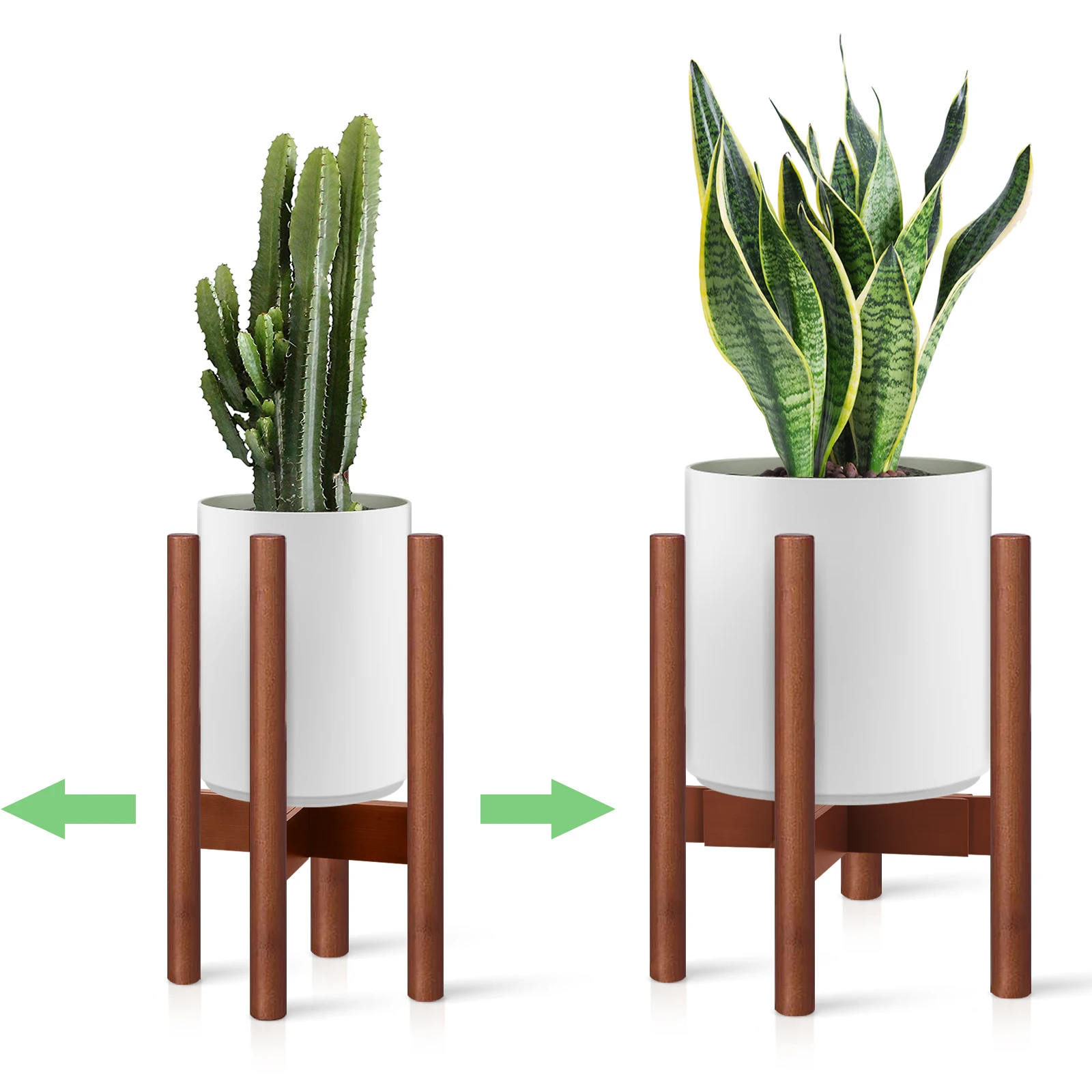 

Подставка для растений HOMEMAXS, регулируемая ширина 8-12 дюймов, бамбуковый держатель для растений, Модернизированная X-образная стойка для цвет...