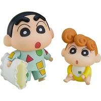 genuine nendoroid crayon shin chan pajama style active joint action figure cute collectible model kids kawaii toys holiday gifts