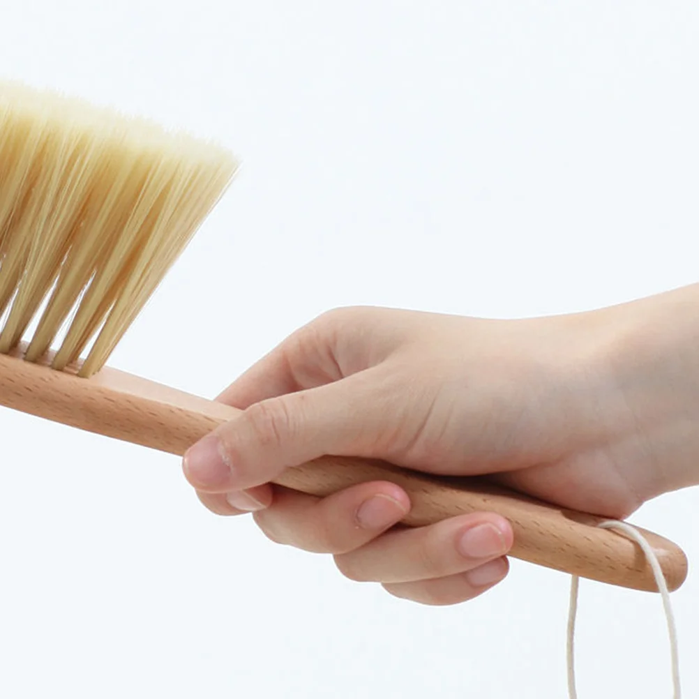 

2 Pcs Wood Bench Brush Soft Cleaning Broom Hand Dust Whisk Brooms Handle Screen