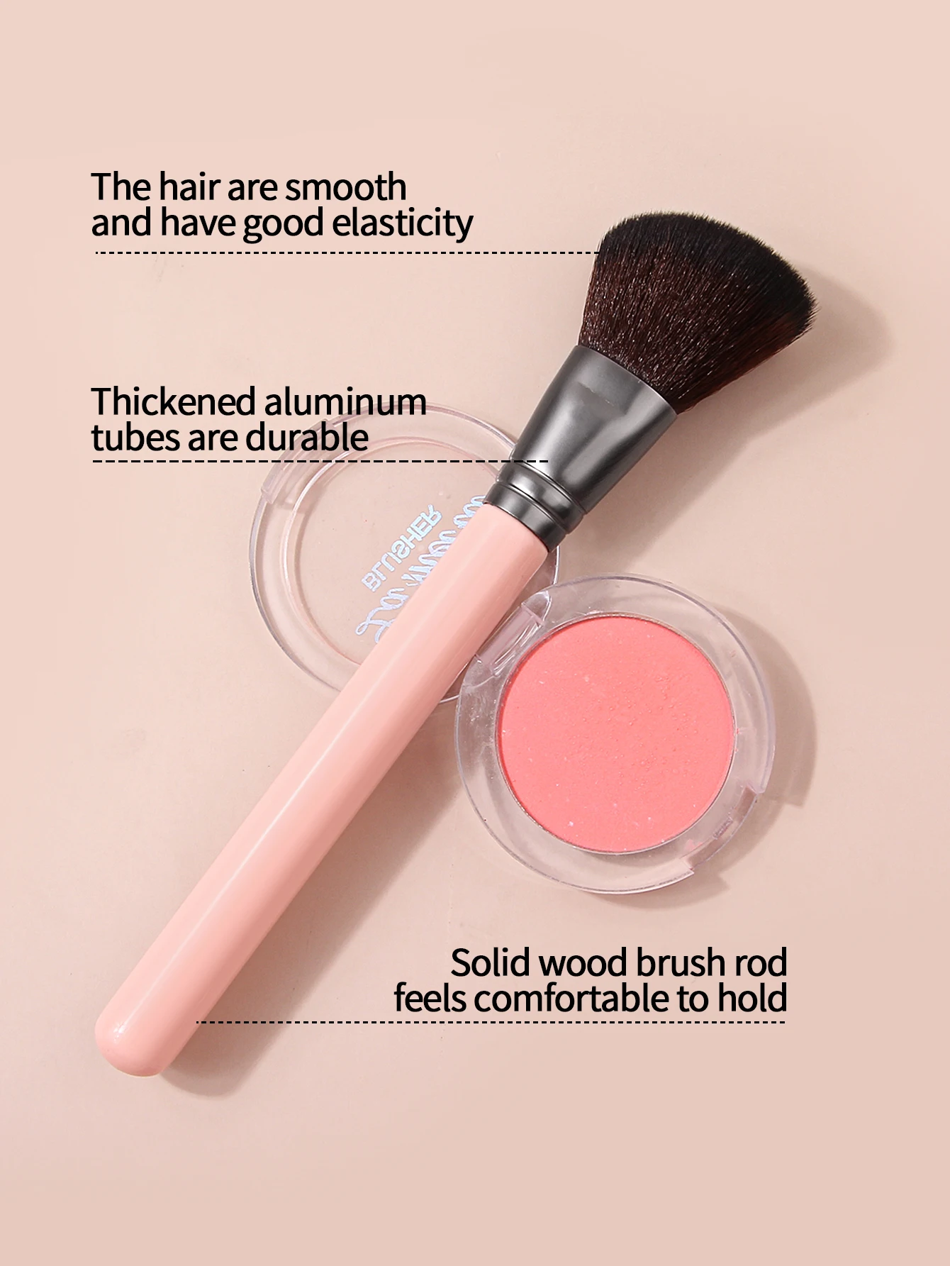 Набор Из 3 Кистей Для Контурного Макияжа С Деревянной Ручкой Нейлоновая Щетина