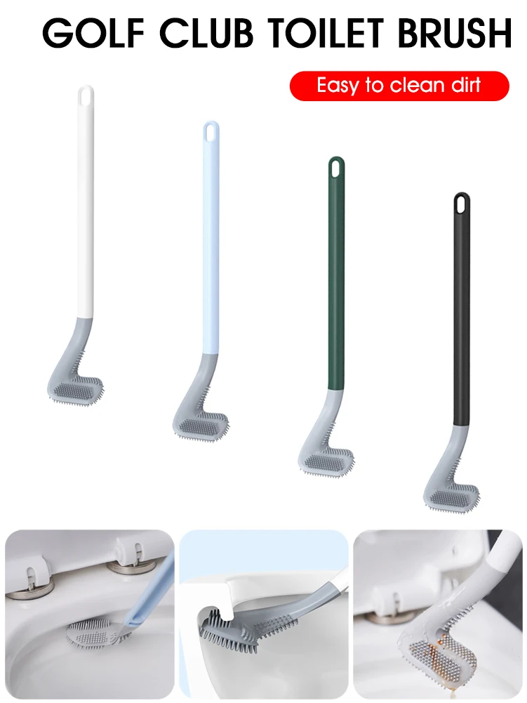 

New Long Handle Toilet Cleaning Brush ,Silicone Toilet Brushes for Bathroom,Toilet Cleaning Brush,Bendable Silicone Brush Head