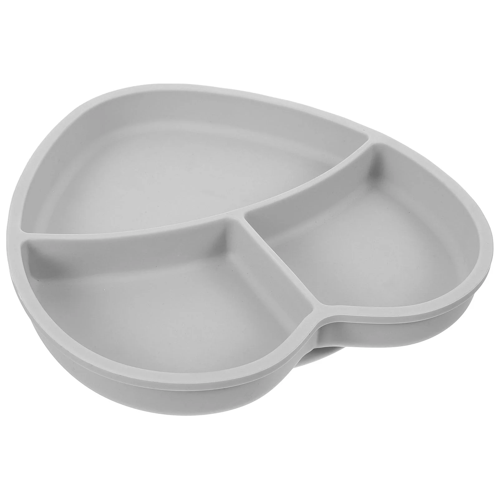 

Baby Solid Food Bowl Divided Plate Silicone Dinner Vegetable Suction Toddlers Silica Gel