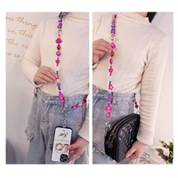 mobile phone lanyard long crossbody lanyard can carry hand beaded pendant mobile phone case universal belt clip anti lost rope
