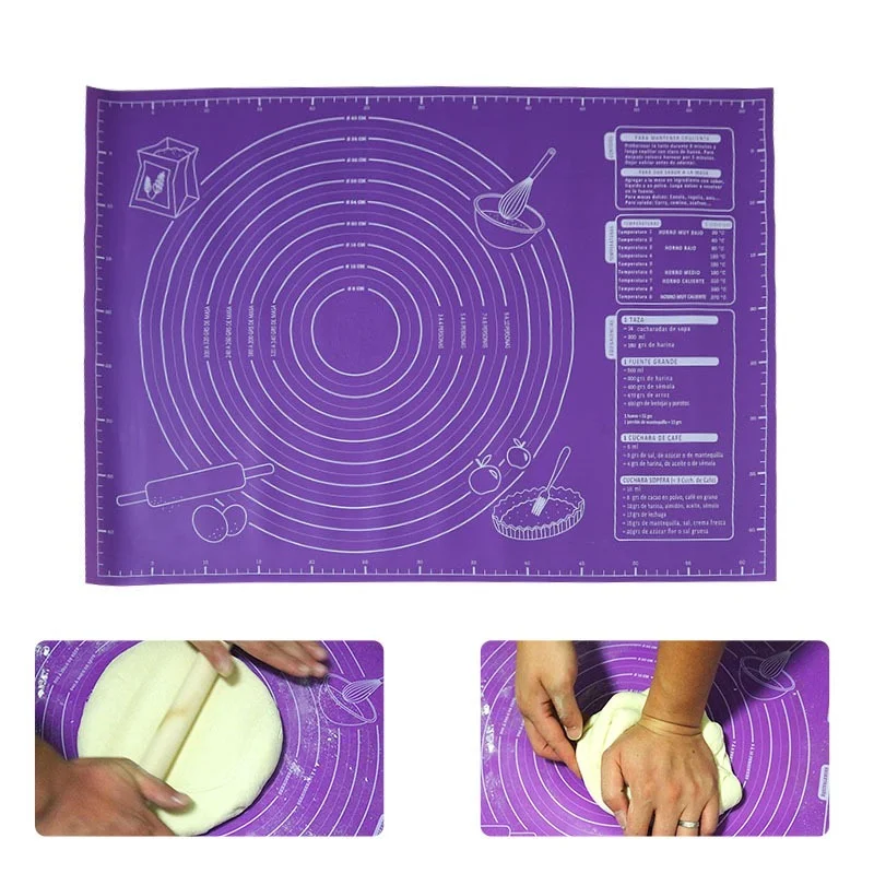 

45x60cm Non Stick Silicone Baking Mat Sheet With Measurements Baking Accessories Bpa Free Fondant Rolling Dough Mat Pastry Tools