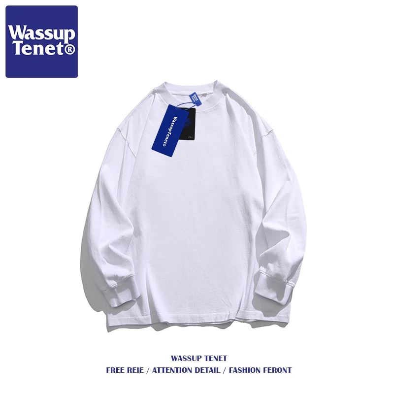 Wassup Tenet модная брендовая однотонная рубашка с длинными рукавами для мужчин и