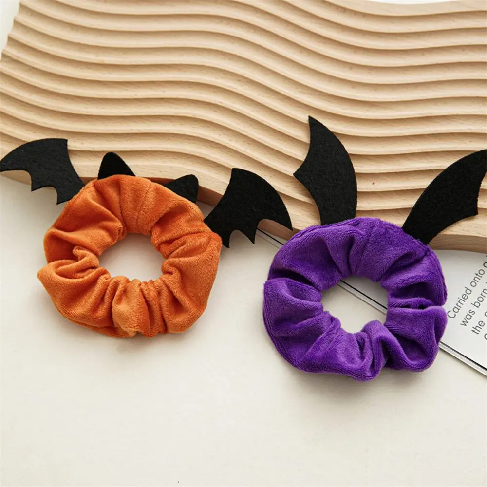 

Accessories Christmas Bat Spider Antler Cloth Elastic Hair Bands Ponytail Holder Flannel Scrunchies Women Hair Rope