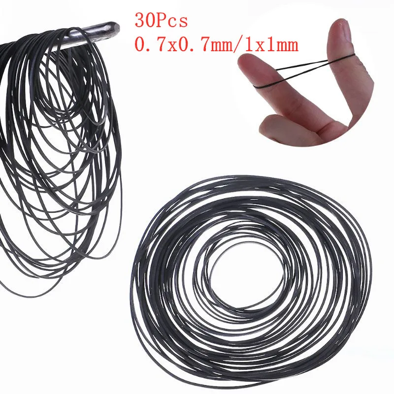 

30Pcs 0.7x0.7mm/1x1mm Mix Cassette Tape Belt Assorted Common Belt for Recorders CD-ROM Video Machines Walkman DVD