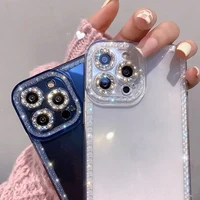 ottwn luxury crystal diamond bumper clear case for iphone 13 12 11 pro max x xr xs 7 8plus soft transparent shiny silicone cover