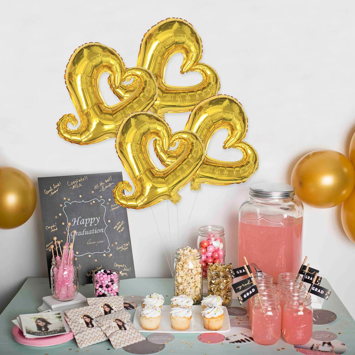 

Heart Balloon Balloonsaluminum Romantic Valentine Red Festival Membrane Partyshaped Decorations Love Blue Weddinggold