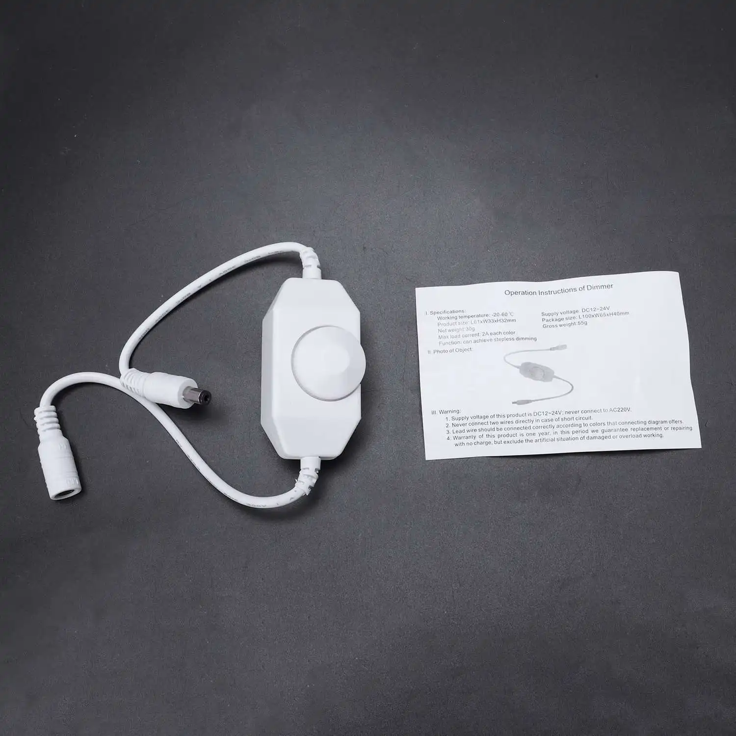 Контроллер светодиодного диммера 12 В/24 В 6 А. Регулировка яркости для легкого