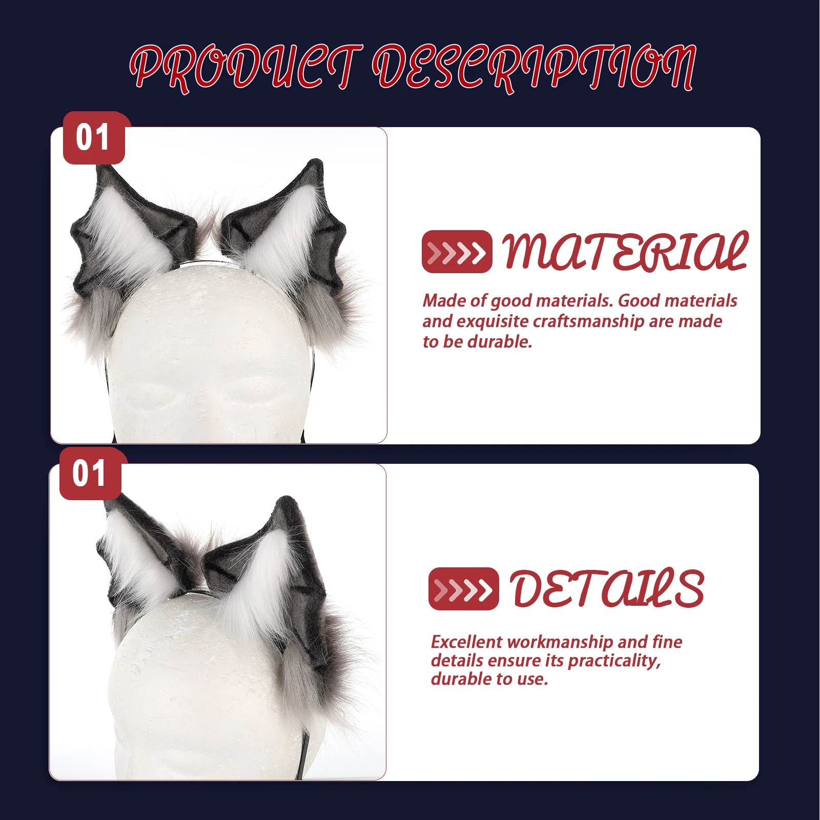 Плюшевая повязка на голову с ушками летучая мышь животные обручи для волос