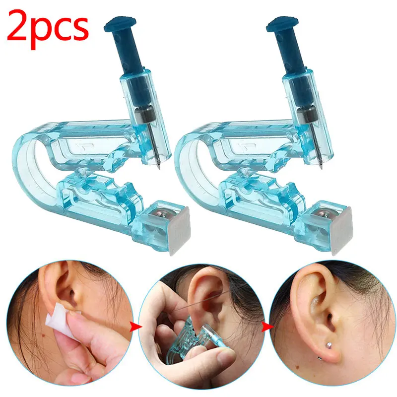 2/10 шт. стерильные одноразовые ушные/носовые приборы для пирсинга хрящей шпильки