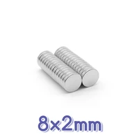 2050100200300500pcs 8x2 disc permanent neodymium magnet n35 round search magnet strong 8x2mm powerful magnetic magnet 82