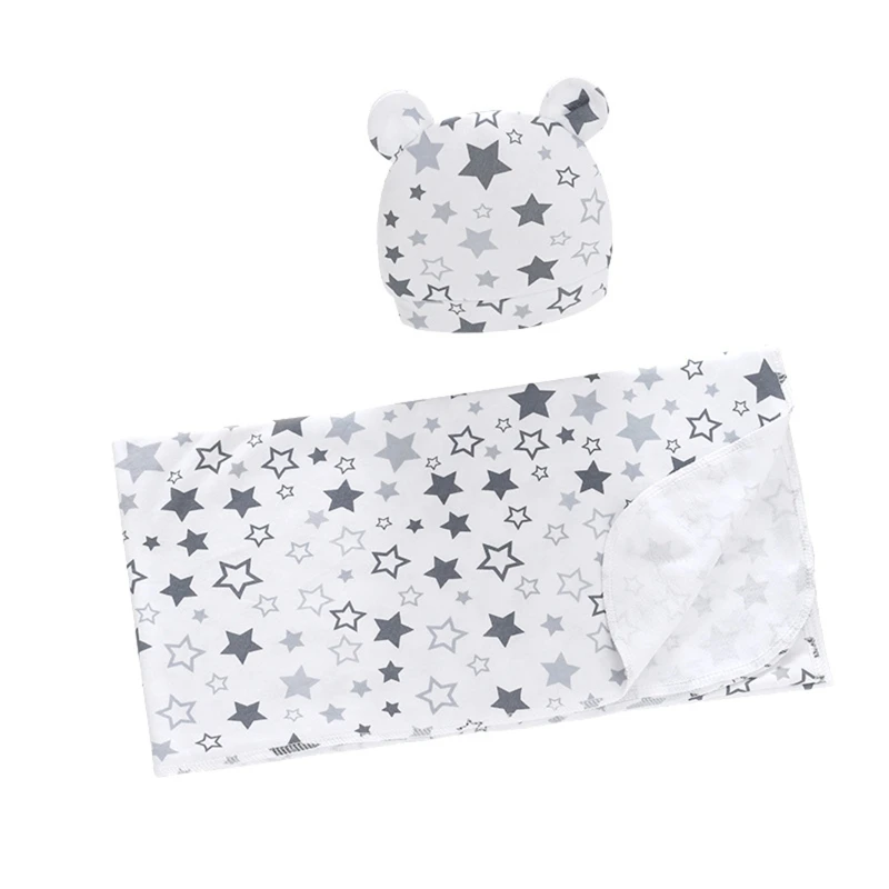 2 шт. Детская шапка-одеяло с цветочным принтом |