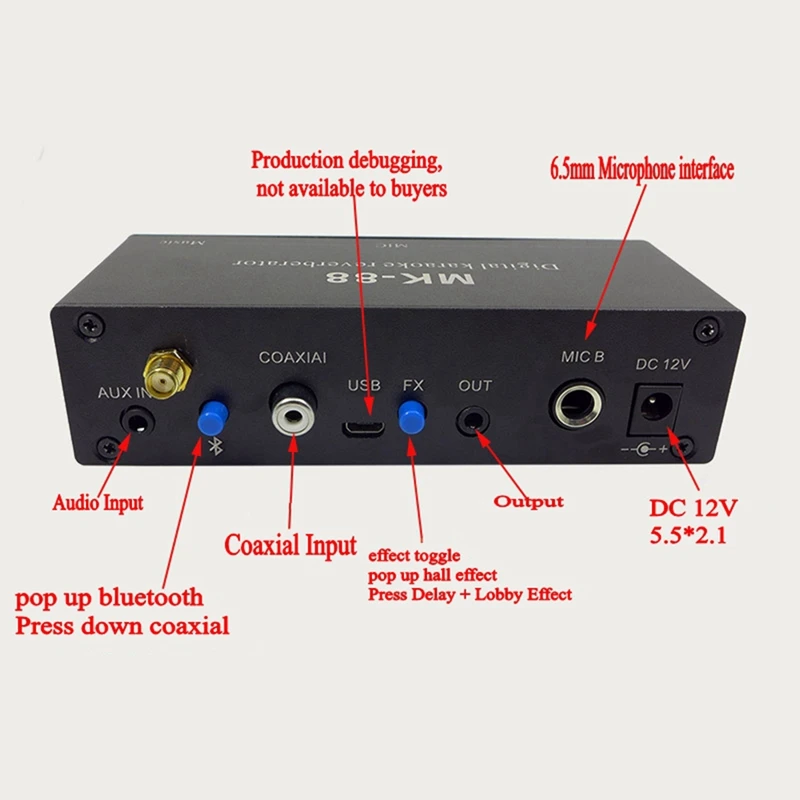 MK-88 6 5 мм микрофон для караоке с эффектом реверберации Bluetooth коаксиальный декодер