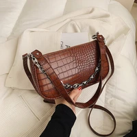 crocodile embossed chain bag shoulder bag womens new small handbag