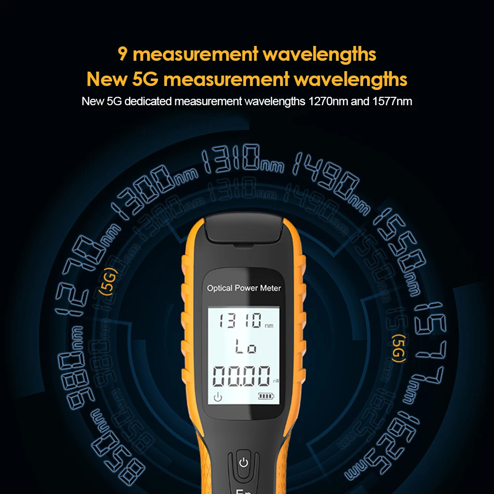 

New optical power meter Optical fiber tester Charging 5G special optical power meter built-in battery optical fiber tester