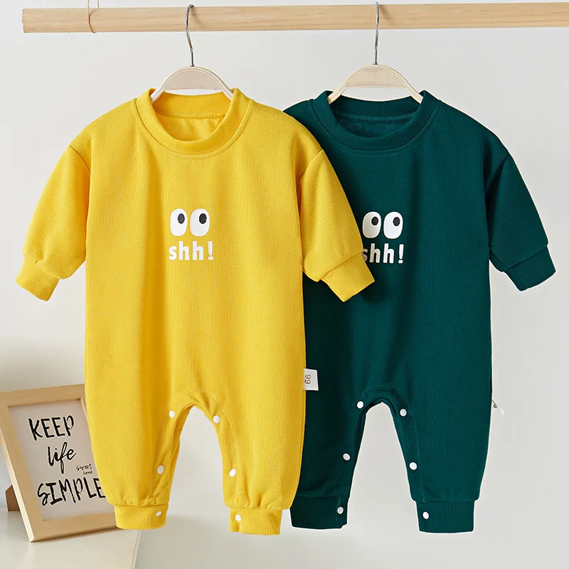 

Autumn Baby Boys Girls Romper Cartoon Bear Print Infant Clothing Cotton Long Sleeve O-Neck Jumpsuit Toddler Clothes Outfits