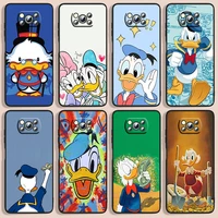 good looking donald duck phone case for xiaomi poco f1 x2 f2 x3 c3 m3 f3 x4 m4 f4 pro 5g 4g nfc gt black luxury silicone back