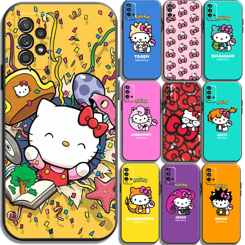 

Hello Kitty Pokémon Phone Cases For Xiaomi Redmi 9AT 9 9T 9A 9C Redmi Note 9 9 Pro 9S 9 Pro 5G Carcasa Soft TPU Funda