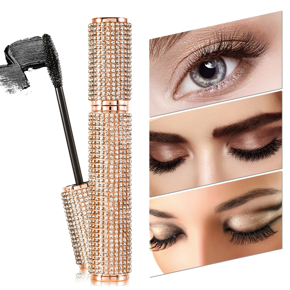 

Diamond eyelash Lengthening Mascara 3D natural waterproof black thick mascara cosmetics