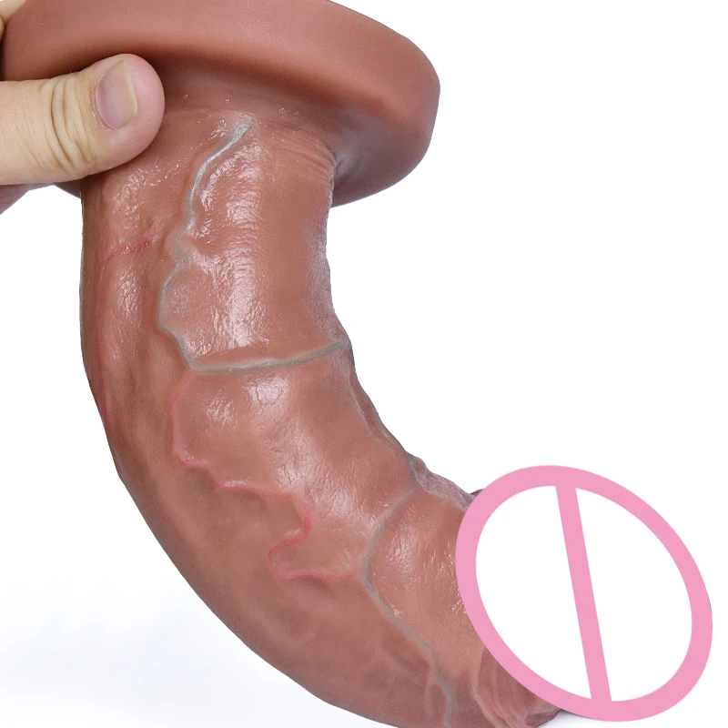 Реалистичный Силиконовый Фаллоимитатор С Присоской - Мужской Вибратор Для