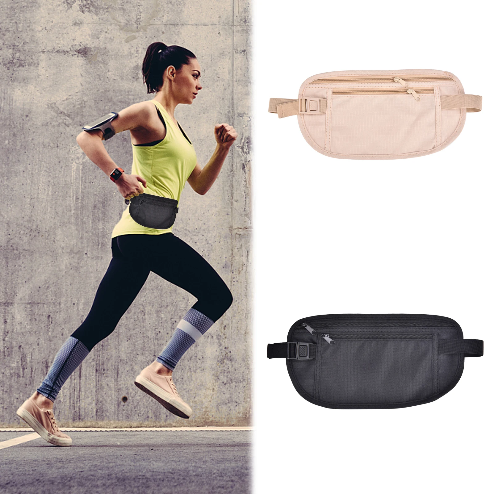 Невидимая дорожная сумка для паспорта поясная денег скрытый защитный кошелек