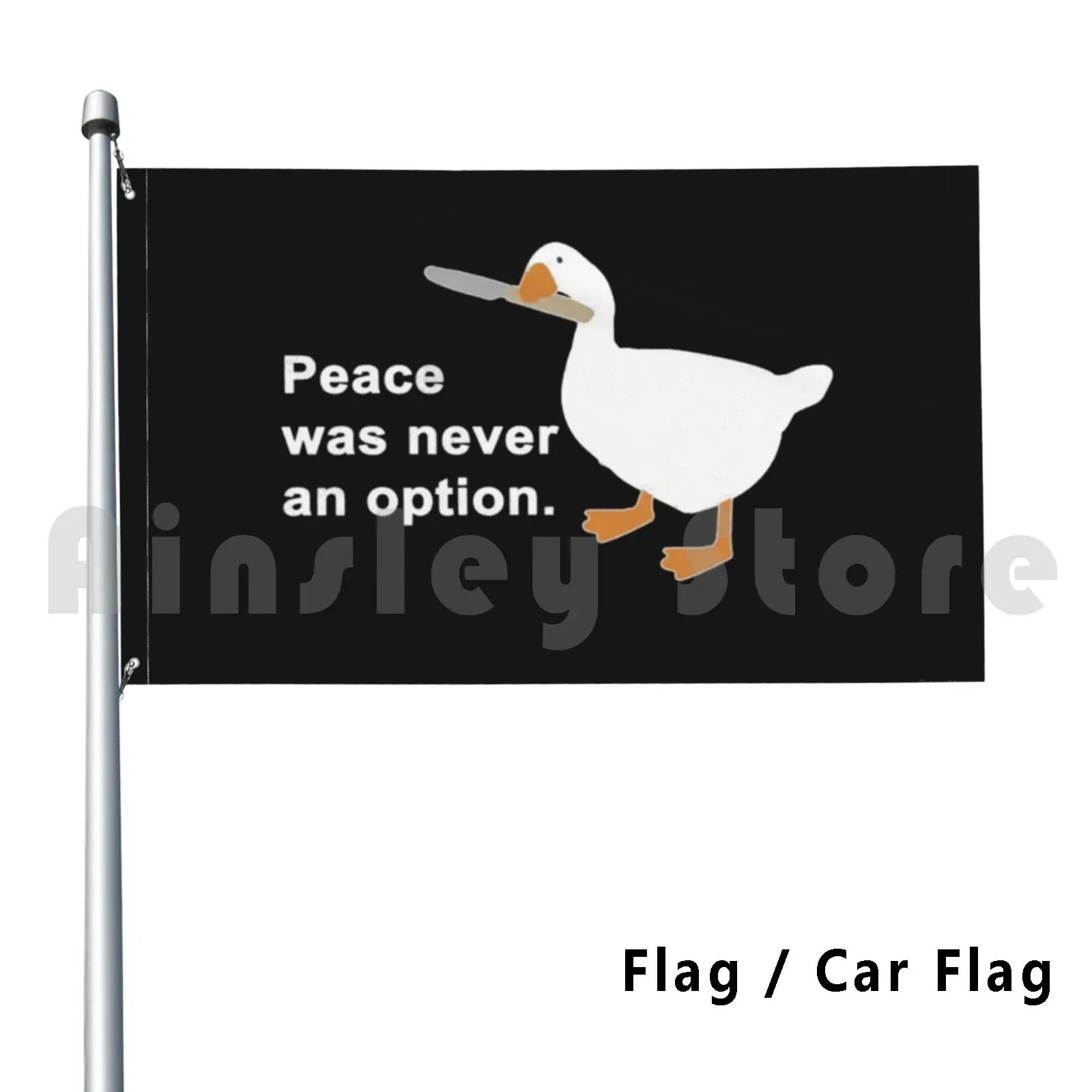 

Peace Was Never An Option-Goose Meme Outdoor Decor Flag Car Flag Peace Was Never An Option Goose Meme Goose With