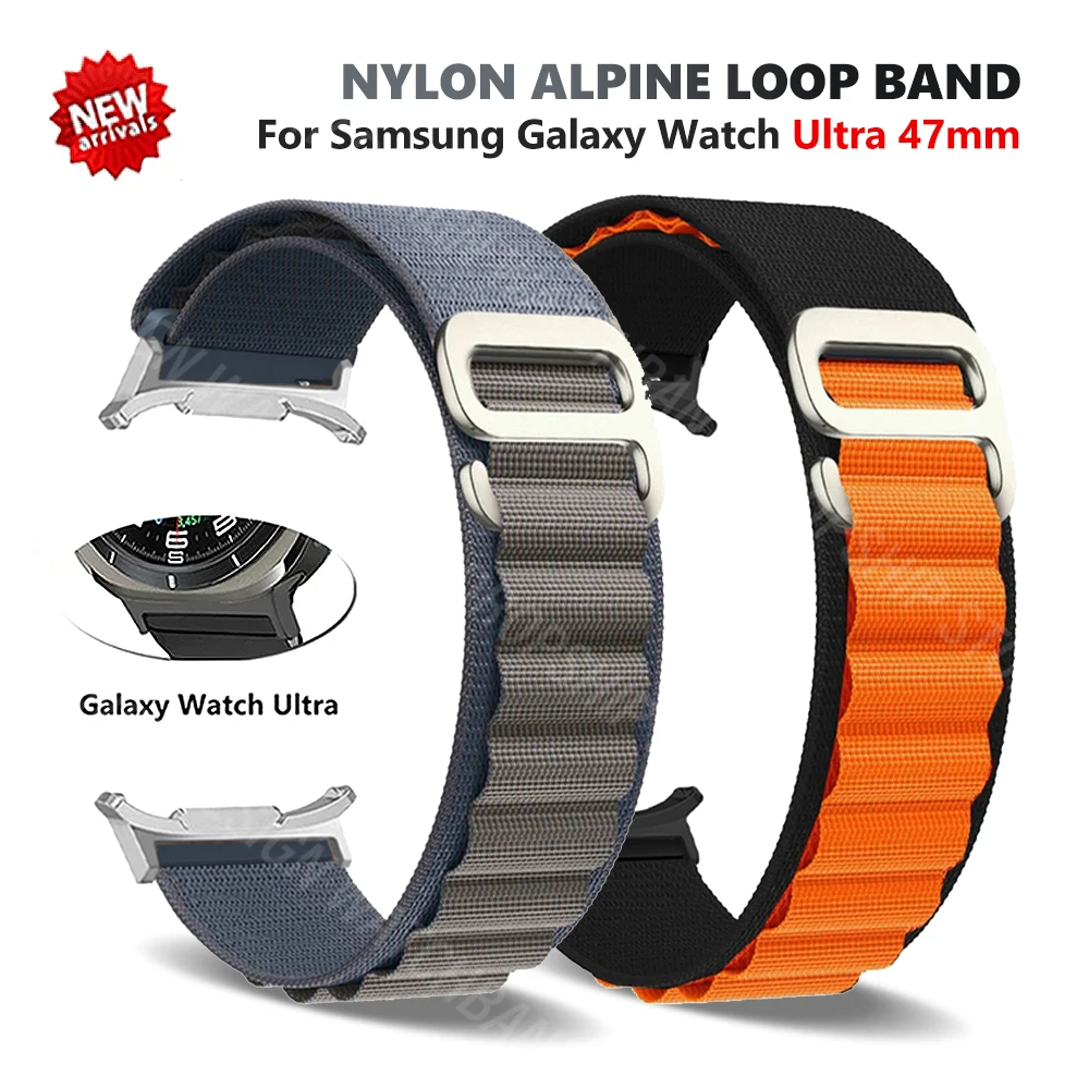 Нейлоновый альпийский браслет для Samsung Galaxy Watch Ultra 47 мм G-Hook спортивный ремешок GALAXY