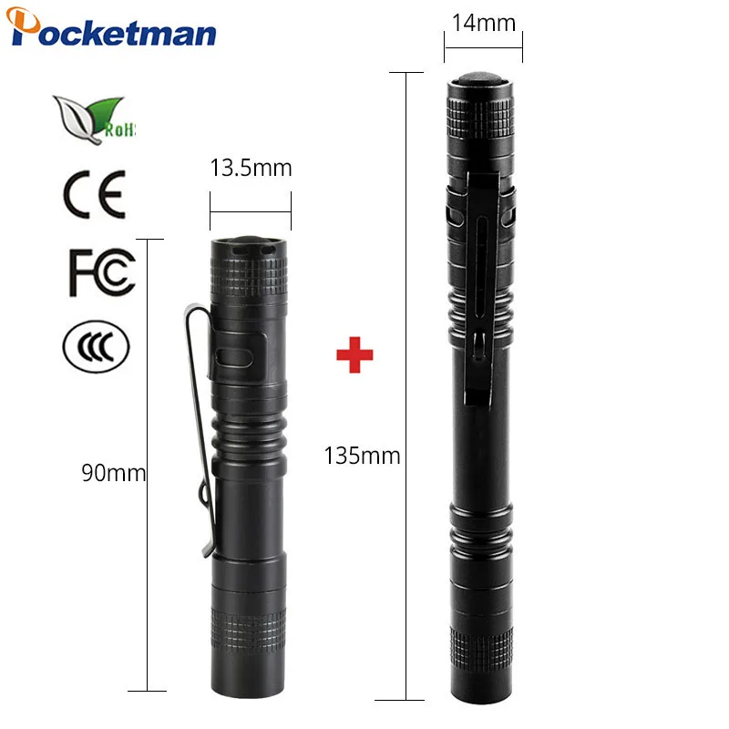 

Portable Mini Pen Holder Flashlight Pen Clip Torch Work Light Waterproof Pen Light Pocket Flashlight
