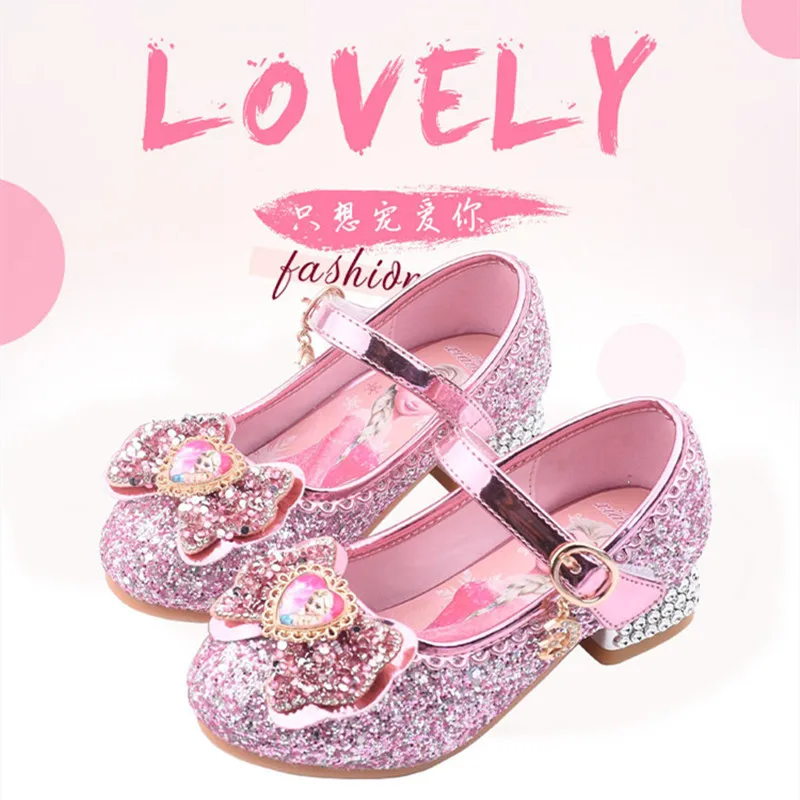 Сандалии для девочек Холодное сердце танцевальная обувь принцессы нескользящая