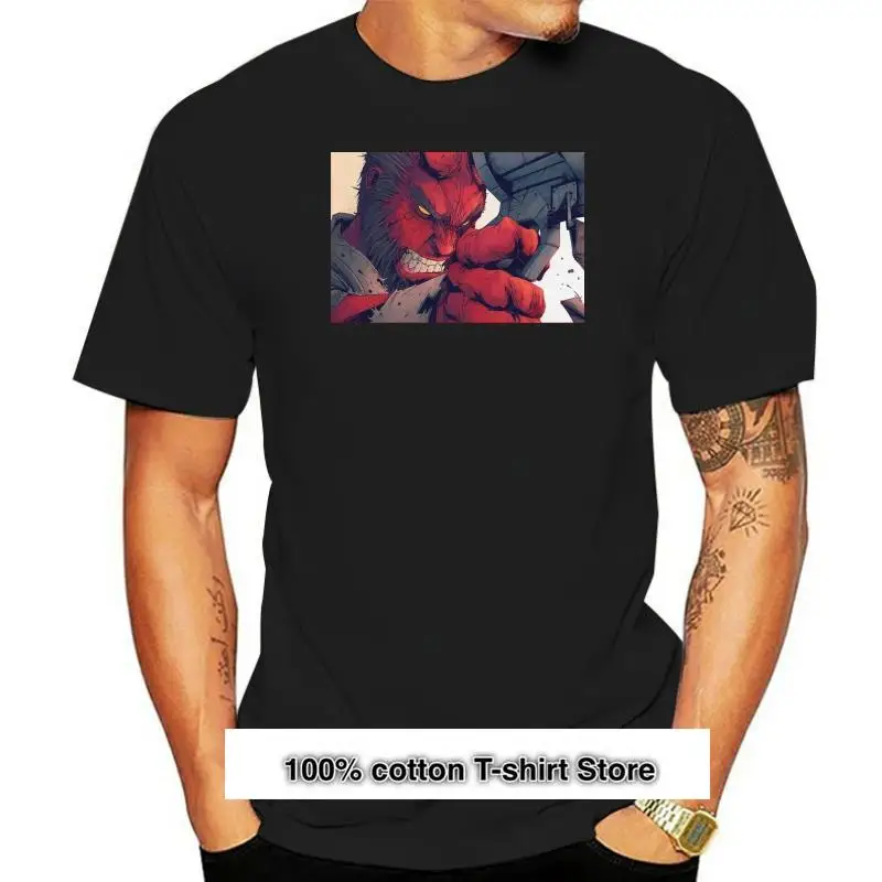 

HELLBOY-Camiseta de cómic ART OLDSKOOL, Tops de calidad, camiseta frontal completa, informal, talla grande
