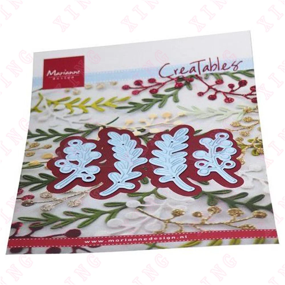 

2022 Berry Branches Metal Cutting Dies Diy Scrapbook Paper Decorate Embossing Handmade Molds Craft Blade Punch Reusable Template