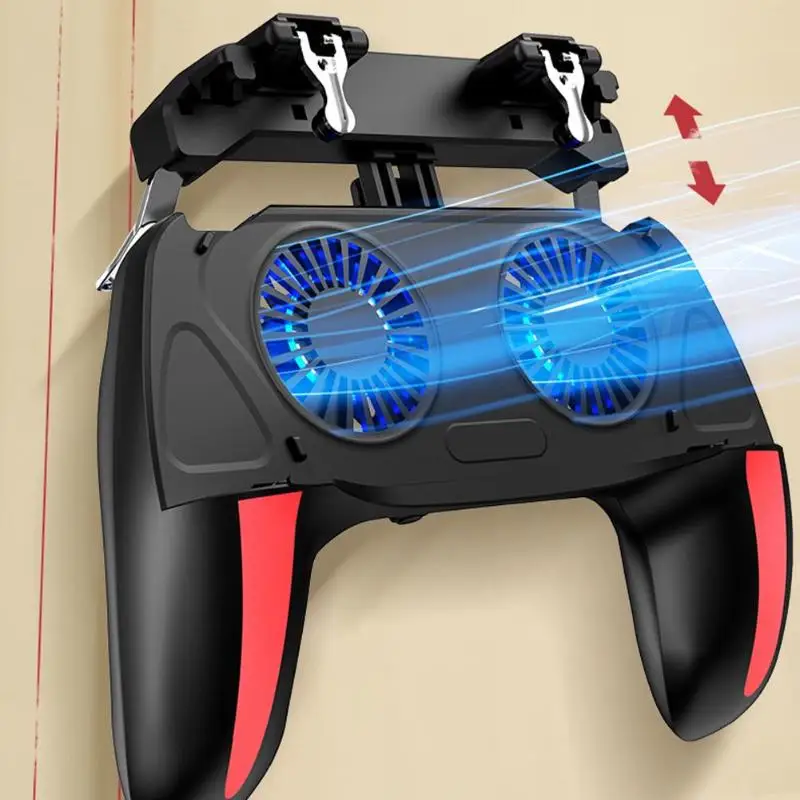 

H10 Gaming Accessories Handheld Grip Game Controller Joystick Gamepad For Phones For Pubg Trigger Dual Cooling Fan Game Cooler