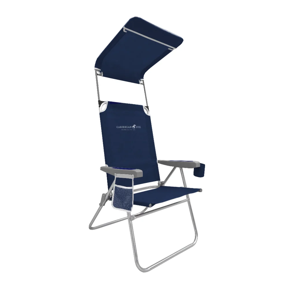 Beach Chair With Mesh Side Pocket And Cup Holder,225lb Capacity